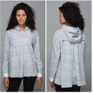 lululemon athletica Light Heather Gray Hooded Pullover Jacket